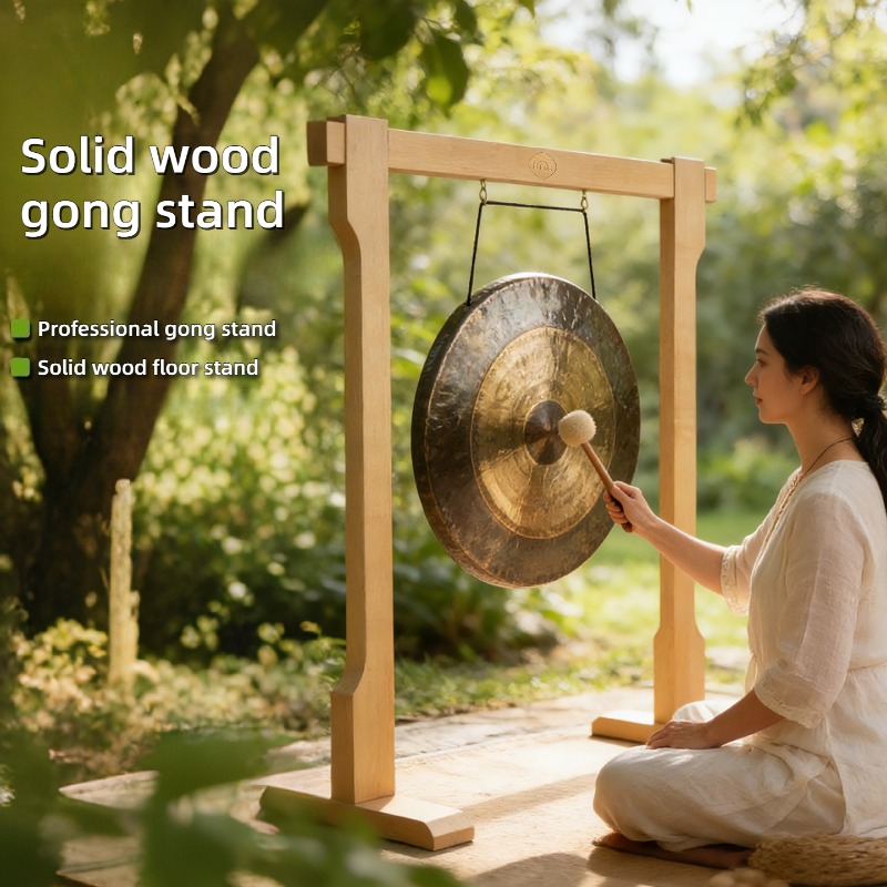Musical Instrument Gong - ขาตั้งฆ้องไม้เนื้อแข็ง งานแฮนด์เมด แข็งแรง ทนทาน ผิวเรียบ ไร้กลิ่น
