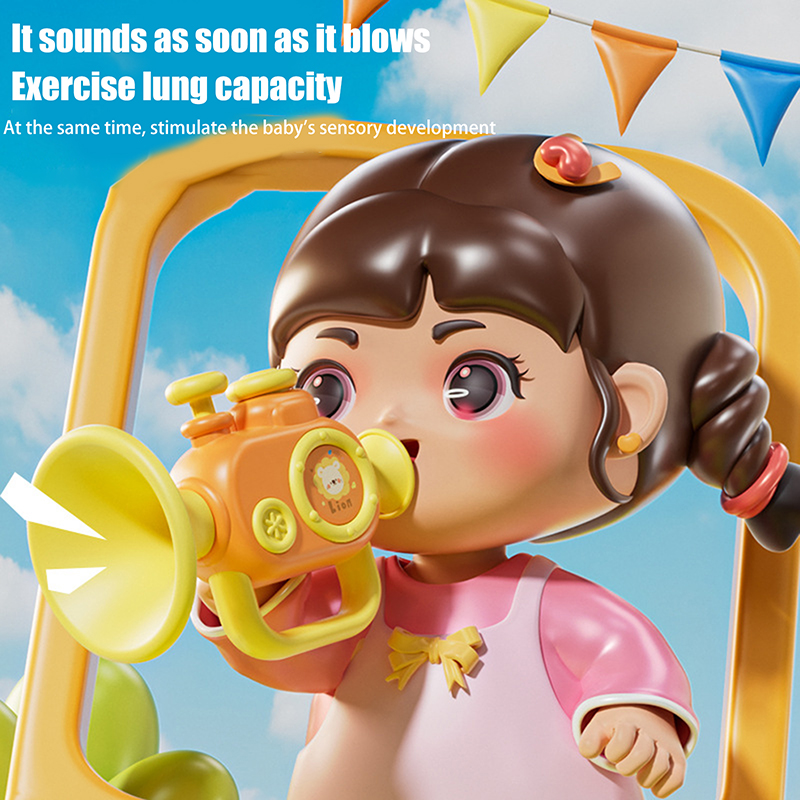 Musical Instrument Pronunciation - กล้ามเนื้อช่องปากการออกเสียงการฝึกอบรม Little Horn เด็กทรัมเป็ตของเล่นเล่นเครื่องดนตรี Early Education
