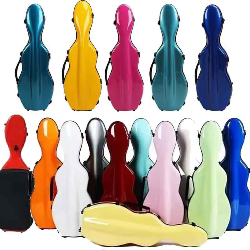 Musical Instrument Cello - กล่องใส่ไวโอลินหลากสี คาร์บอนไฟเบอร์ 4/4 3/4 ทนแรงกด สายสะพายคู่