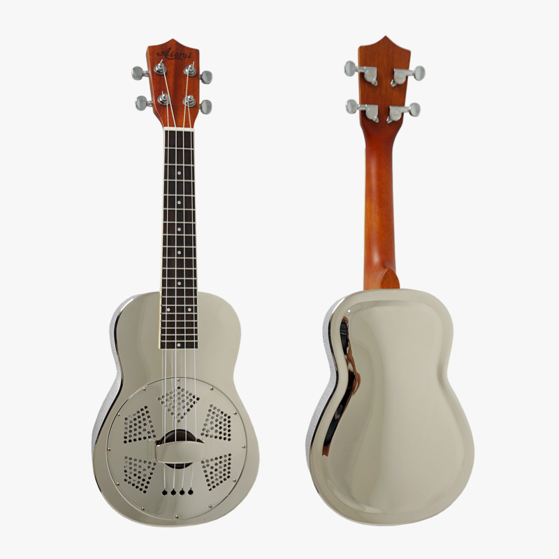 Musical Instrument Hawaii - อูคูเลเล่ 24 นิ้ว รุ่นคอนเสิร์ต เคลือบเงา ตัวเครื่องทองเหลือง