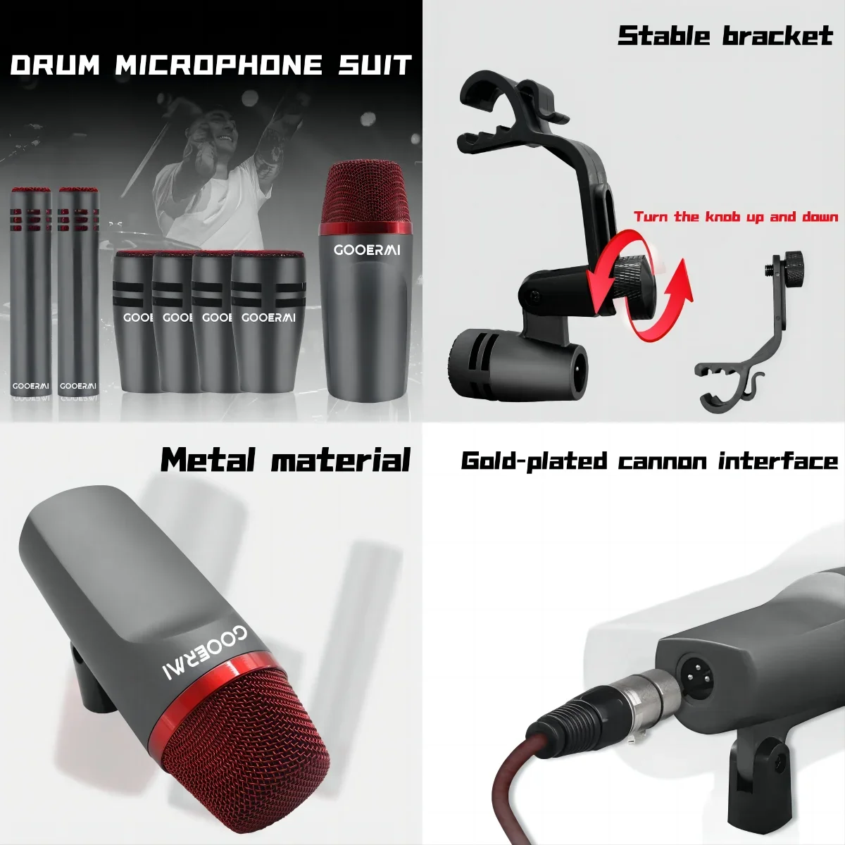 ชุดไมโครโฟนสำหรับกลองชุด Demao - Musical Instrument Groups บทวิจารณ์และราคา
