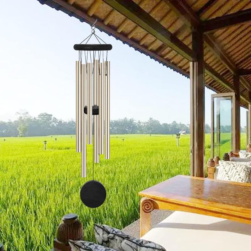 【D】กระดิ่งลม วัสดุไม้แดงและอะล - Wind Chime Tubular บทวิจารณ์และราคา