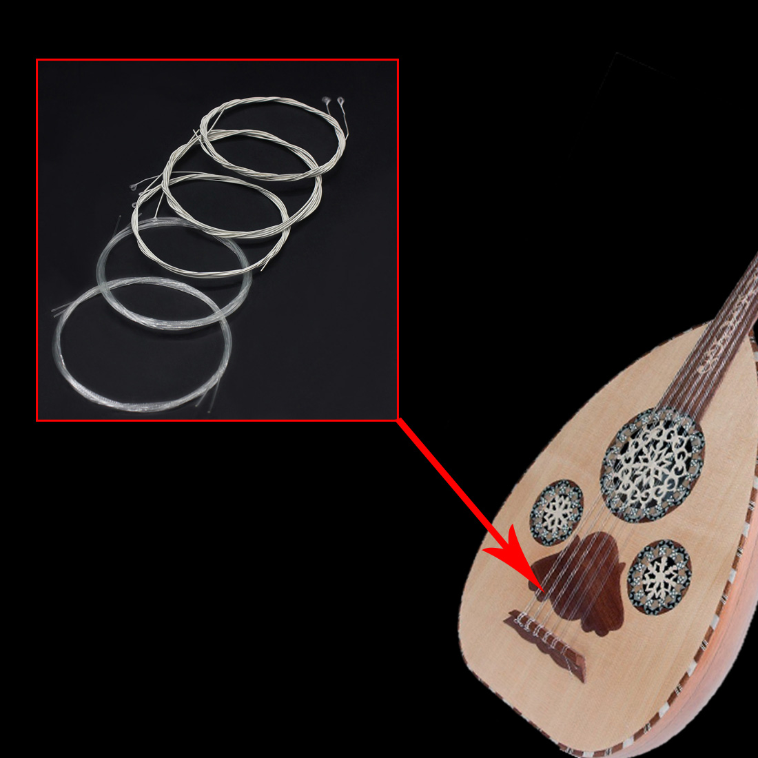 IRIN Oud Strings ตุรกี Oud อาห - Musical Instrument Oud บทวิจารณ์และราคา