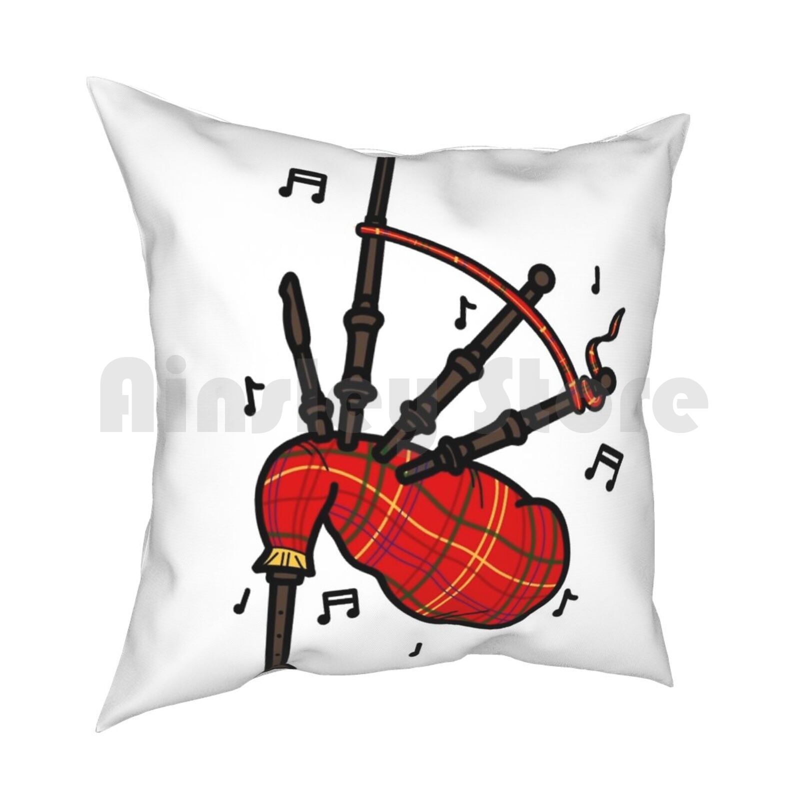 ปลอกหมอนอิงลายเครื่องดนตรีแบ็ก - Musical Instrument In Scotland บทวิจารณ์และราคา