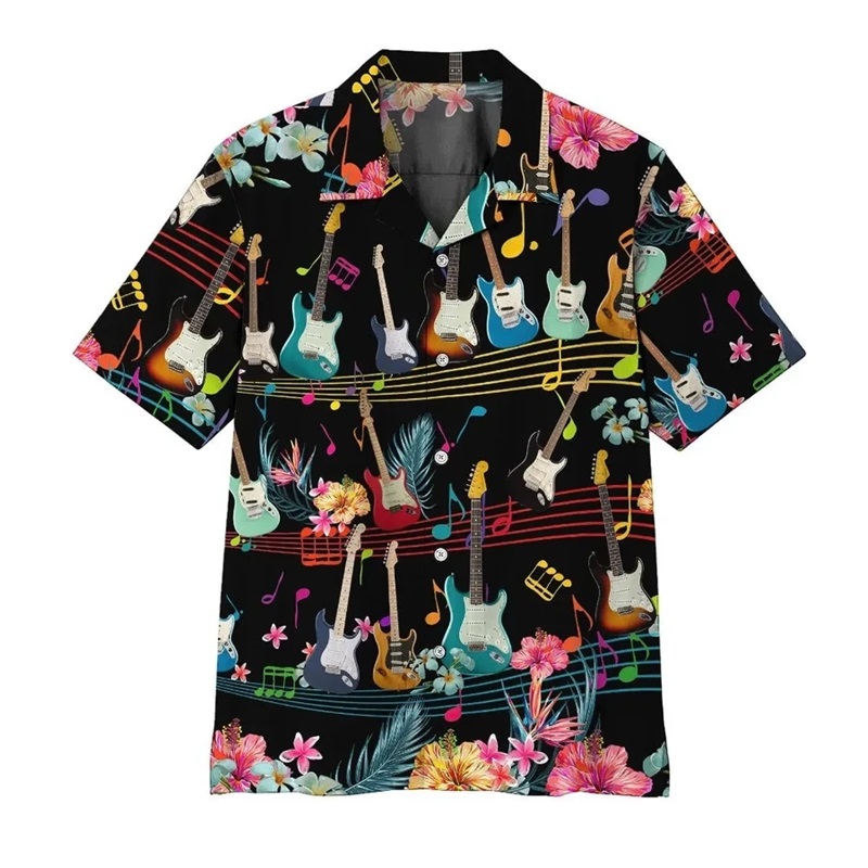 เสื้อชายหาดพิมพ์ลายกราฟิกโอคาร - Musical Instrument Hawaii บทวิจารณ์และราคา