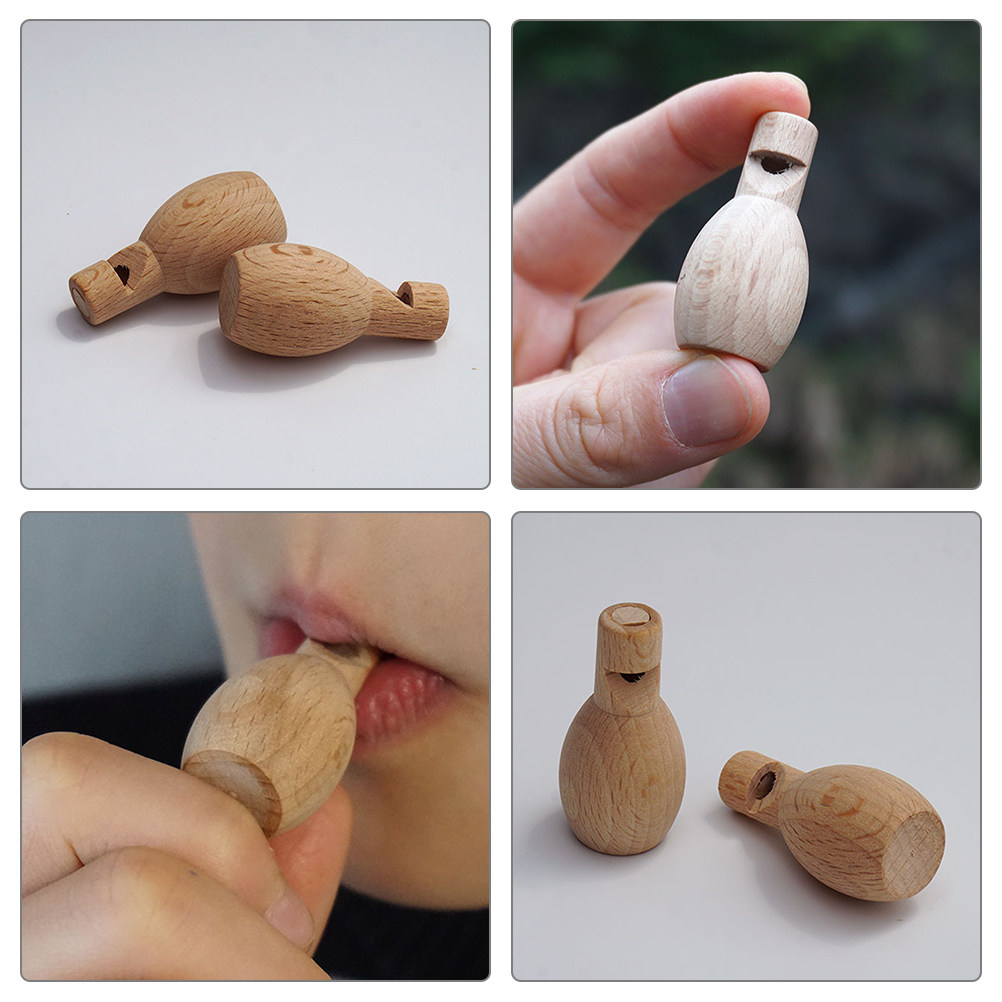 นกหวีดไม้แบบยังไม่ทาสี 4 ชิ้น  - Musical Instrument Diy For Kids บทวิจารณ์และราคา